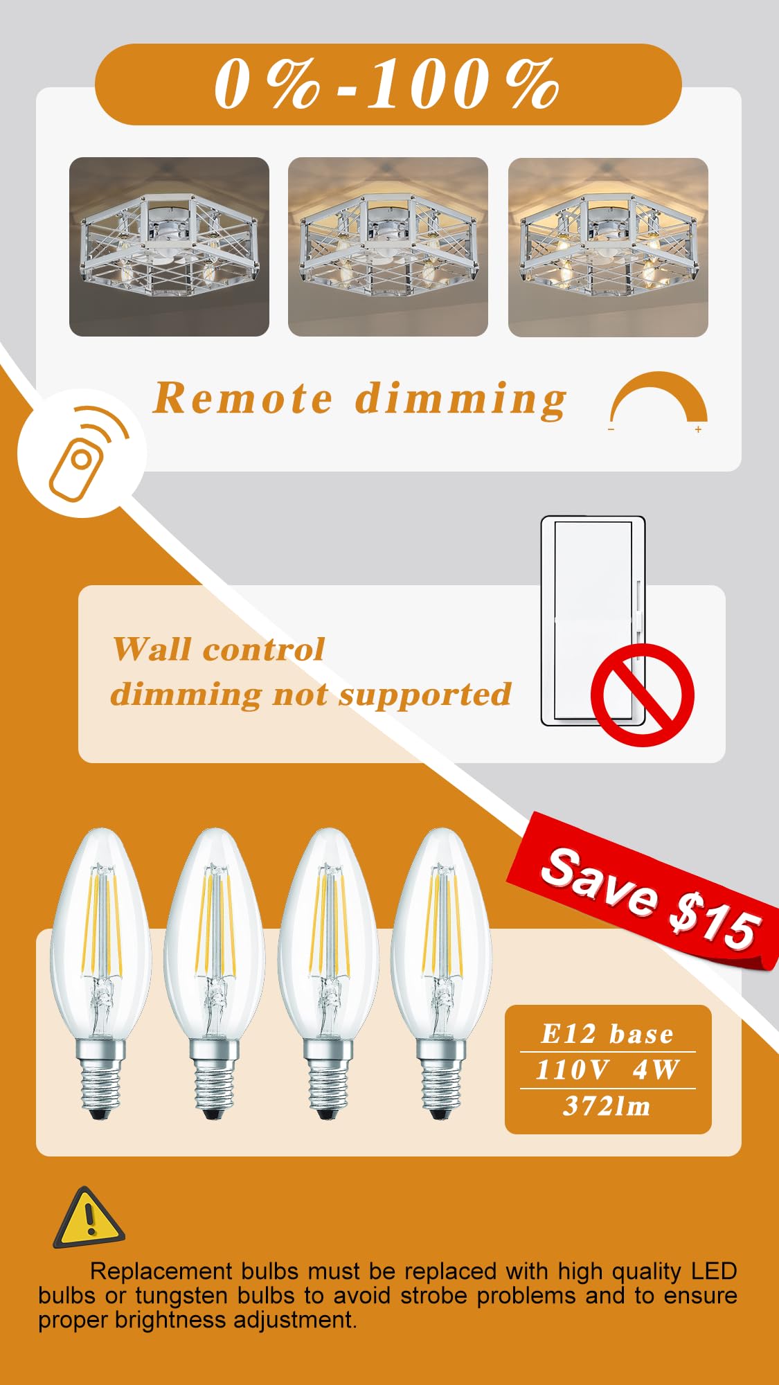 21'' Flush-Mount Ceiling Fan with Dimmable-Light and Memory Remote, Reversible-Motor, Perfect for Bedroom, Living room, Kitchen, Outdoor Gazebo, Patio, Low-Profile Design Sliver Cage